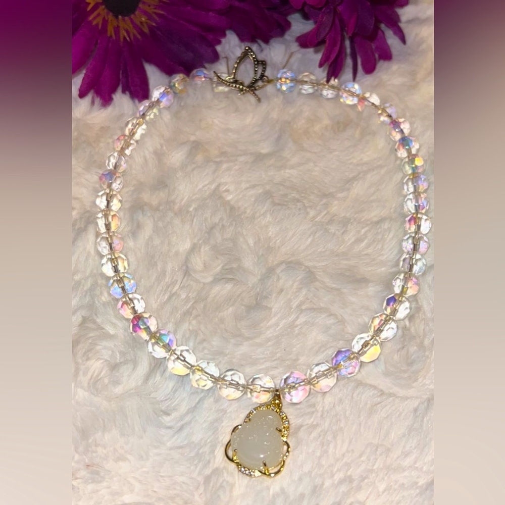 Handmade beaded Buddah necklace